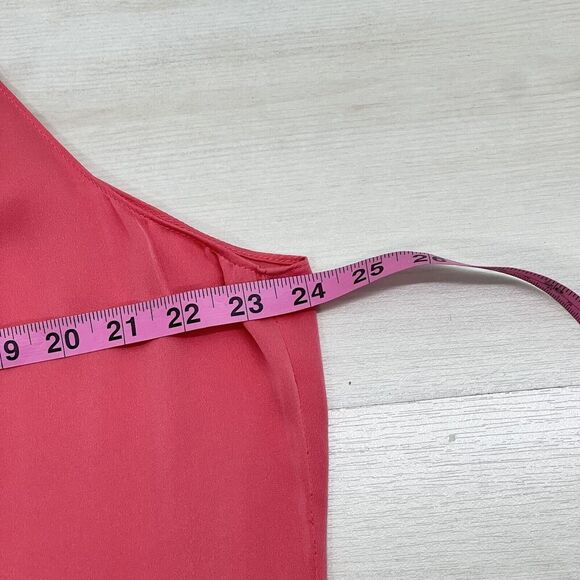 Kobi Halperin Kristin Silk Blouse Size XXL Flamingo Pink Sleeveless Stretch Luxe - Picture 8 of 12